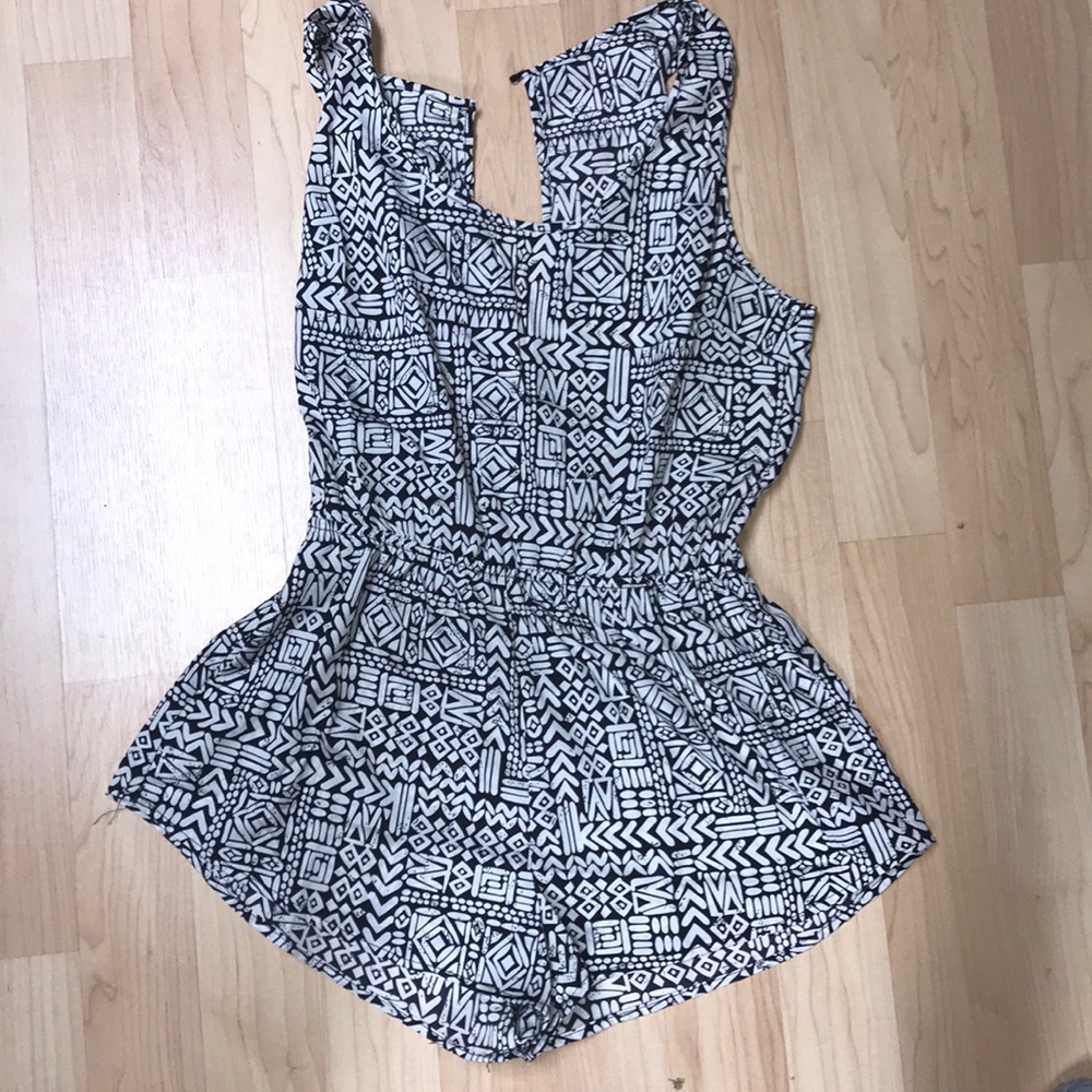 Black and white romper